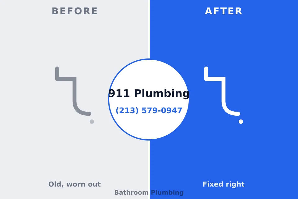 Before and after: plumbing repair Glen Raven, NC